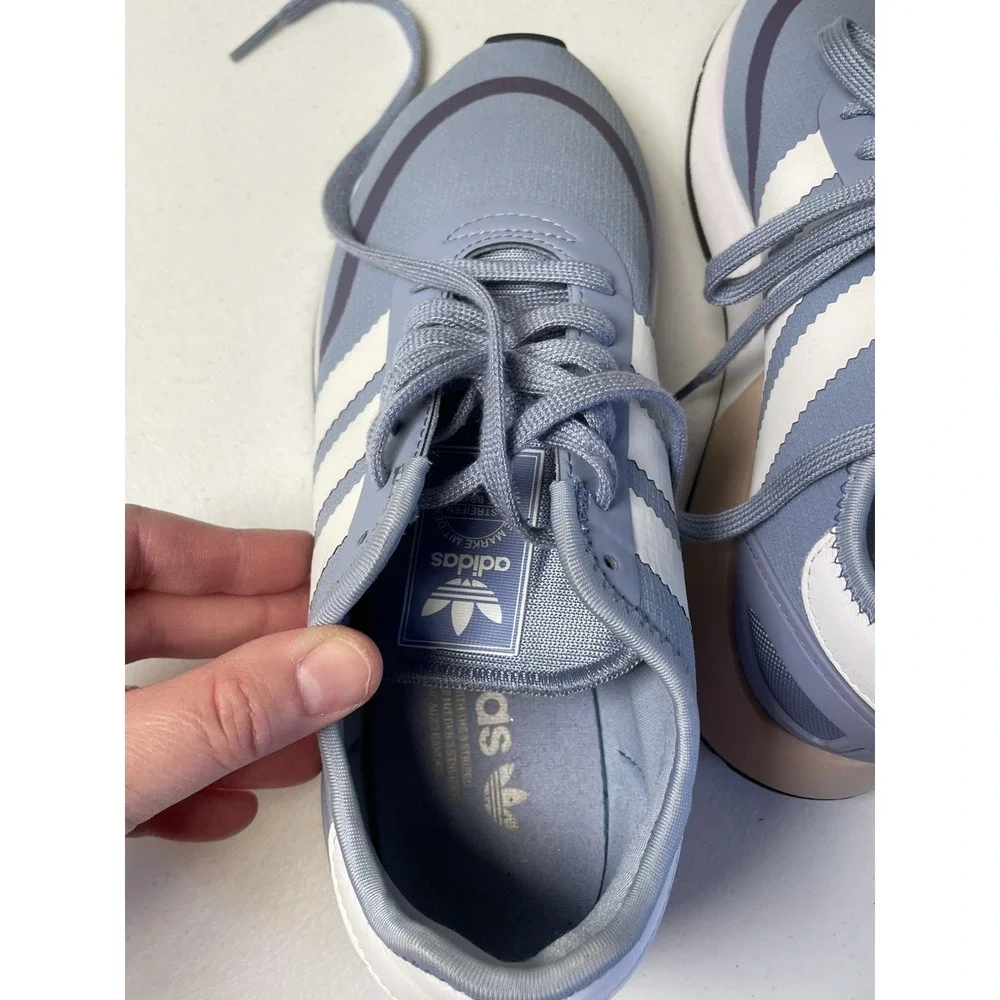 Women's Adidas Shoes Sneakers 8.5‎ Originals N-5923 Chalk Blue & White Stripes